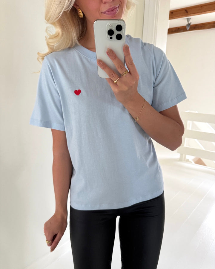 JDY t-shirt pisa ss print cashmere blue/bittersweet heart