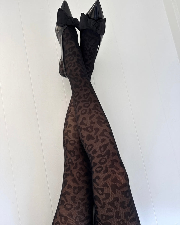 Pieces strømpebukser rabine black leo