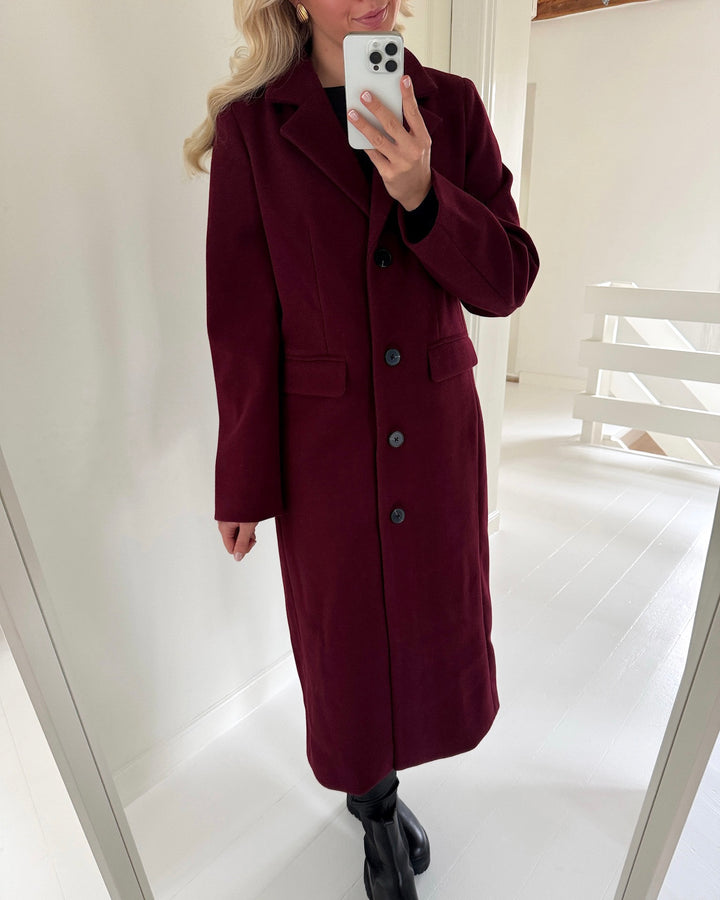 Pieces frakke jadine tawny port