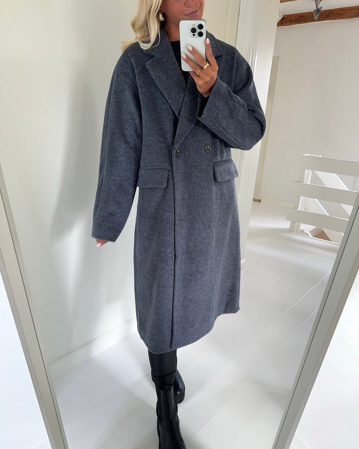 Vero Moda frakke lelea long navy blazer