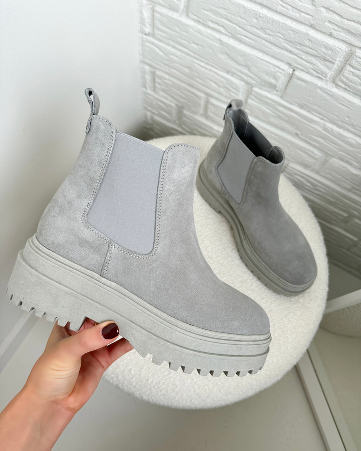 Phenumb støvler cash grey light suede