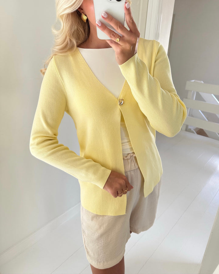 Vero Moda cardigan hailey ls knit pale banana