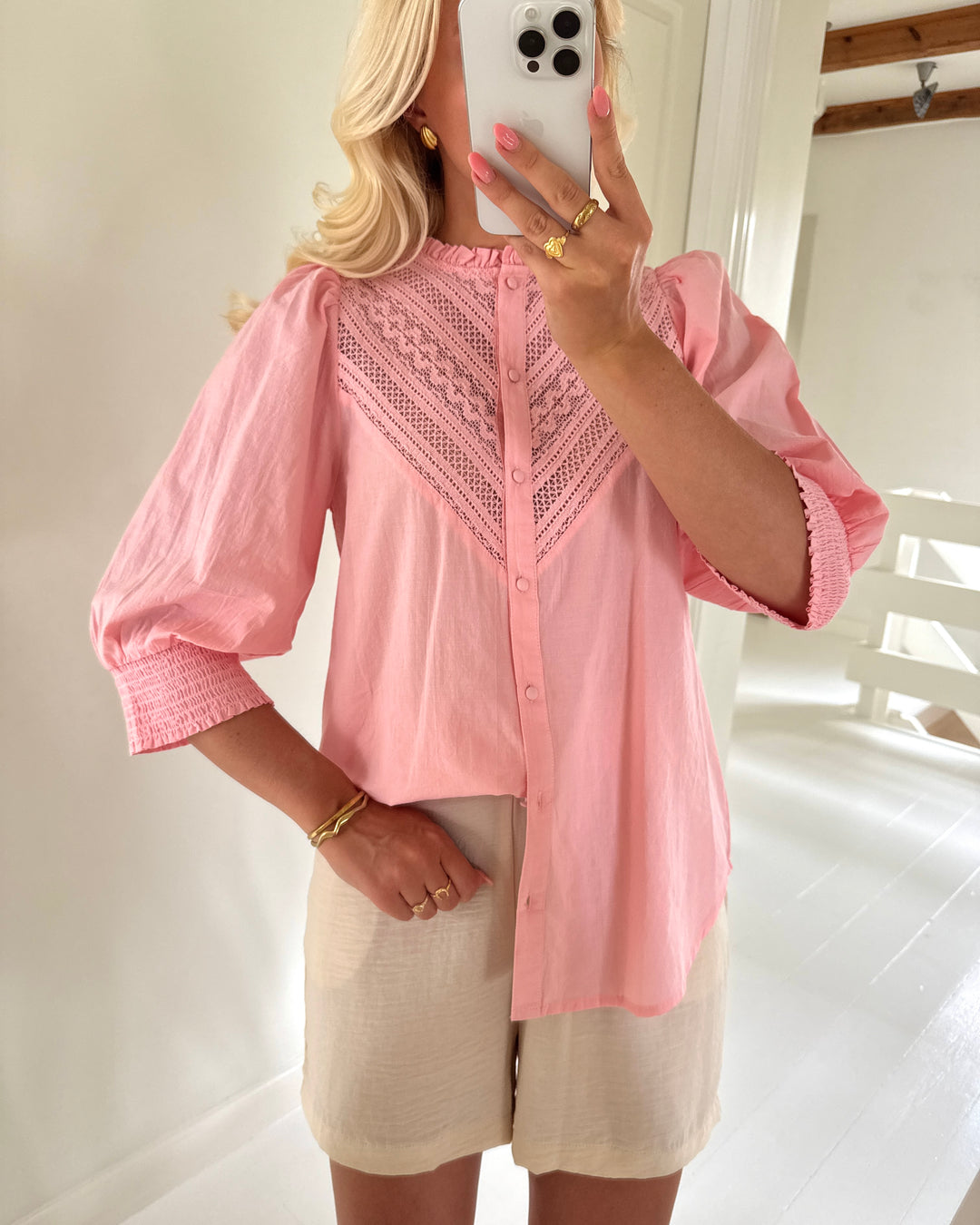 Love&Divine skjorte love805-2 coral pink