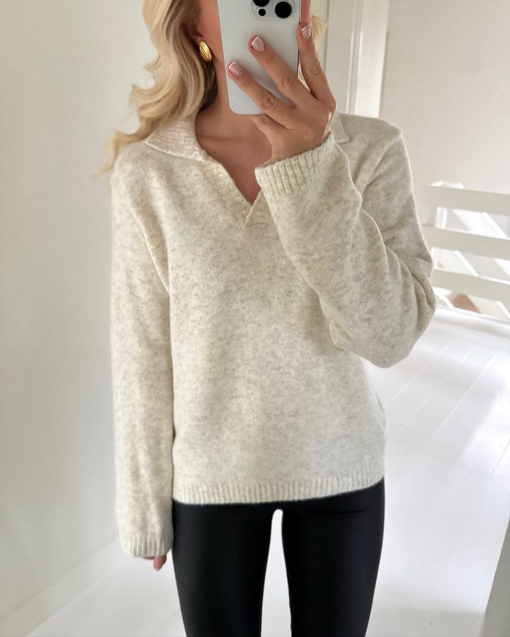 Sister's Point sweater lisea-pu cream melange