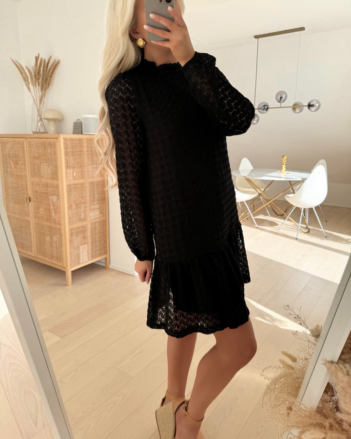 Vero Moda kjole becca ls o-neck short black