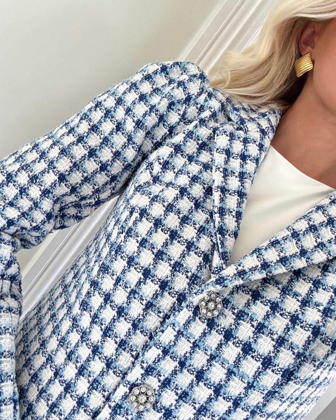 A-View blazer carly white with blue