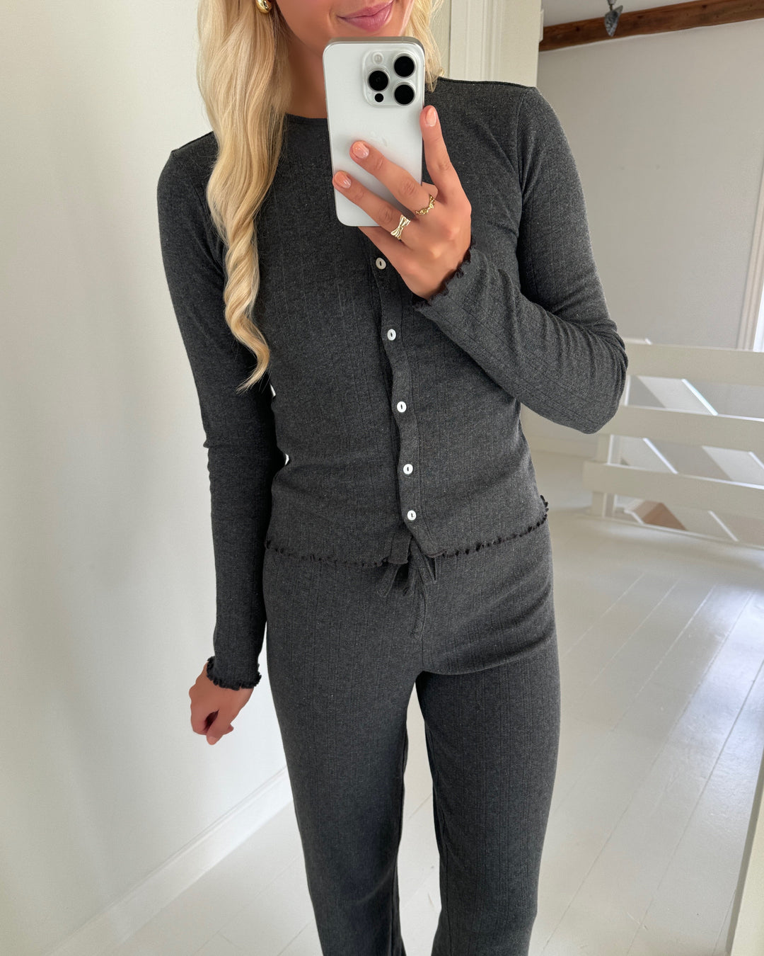 JDY cardigan salsa life l/s new jrs dia dark grey melange