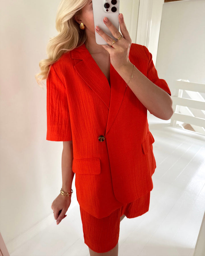 Y.A.S blazer staw 2/4 cherry tomato