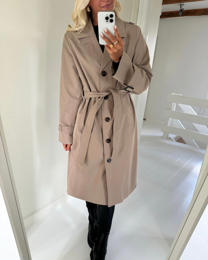 Vero Moda trenchoat jamiachelsea long silver mink