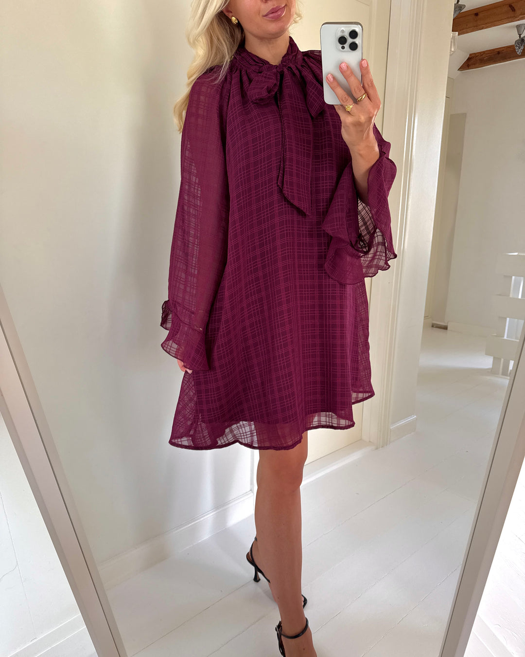 Y.A.S kjole liana ls tie neck s. fig