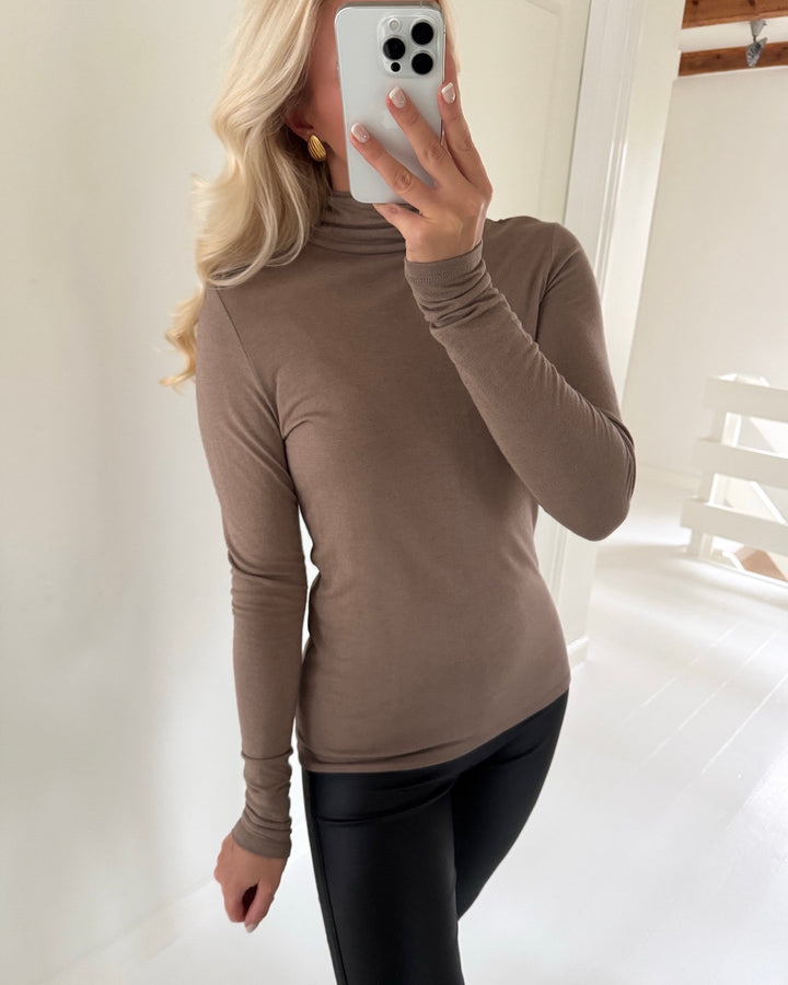 JDY bluse suma wool l/s rollneck toasted coconut