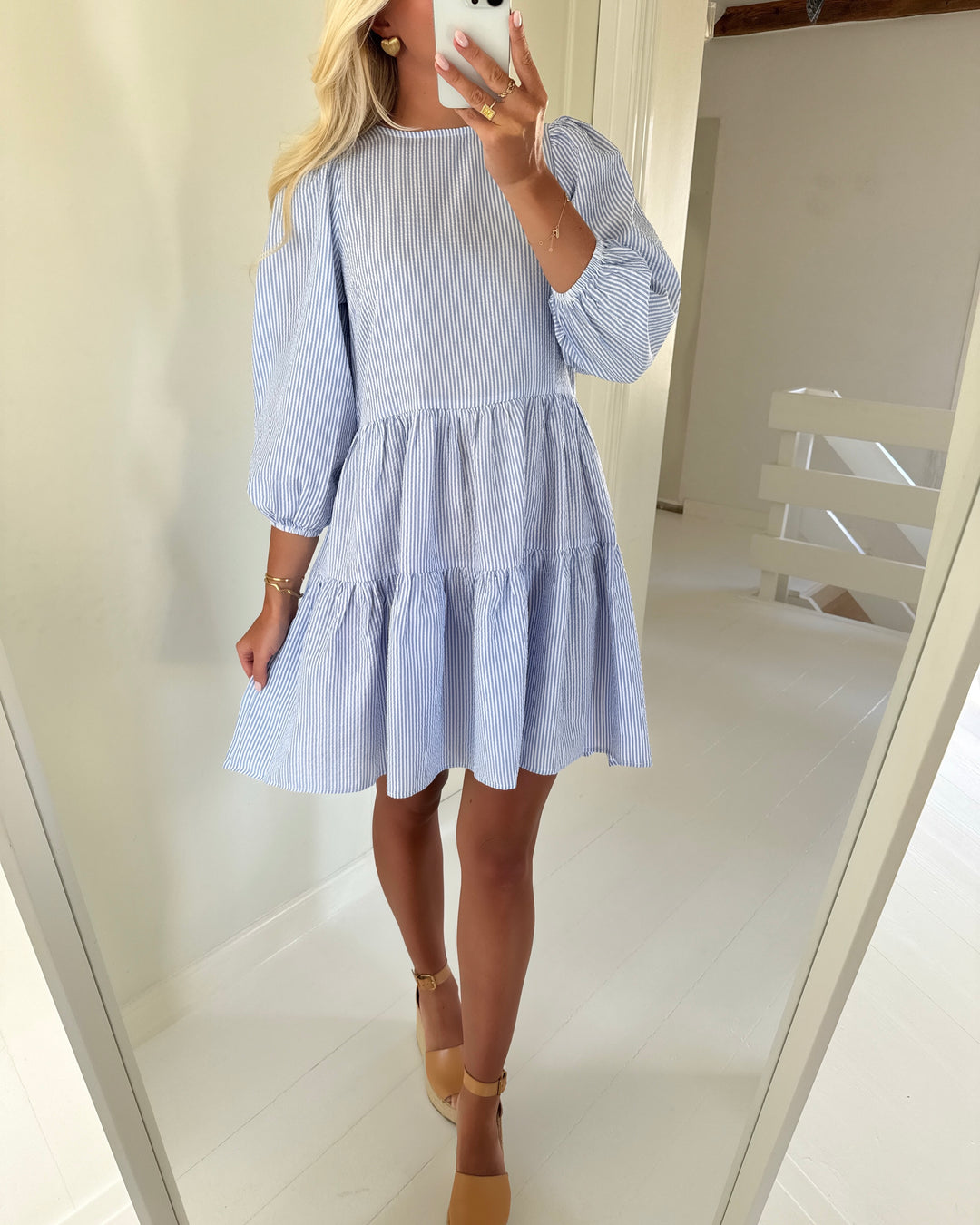 A-View kjole sonja blue/white stribe