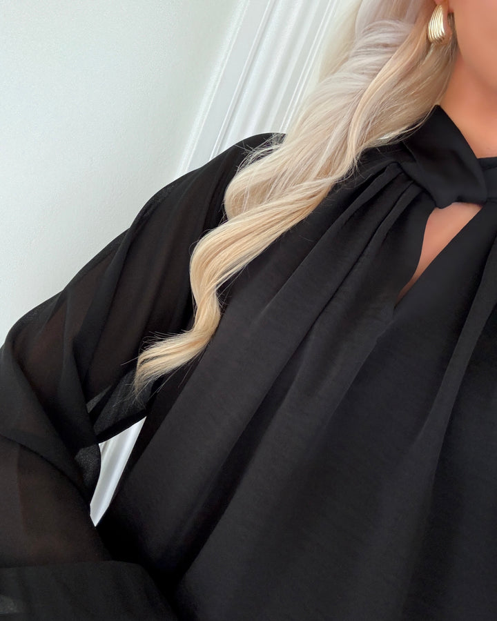 JDY kjole urba l/s knot detail black