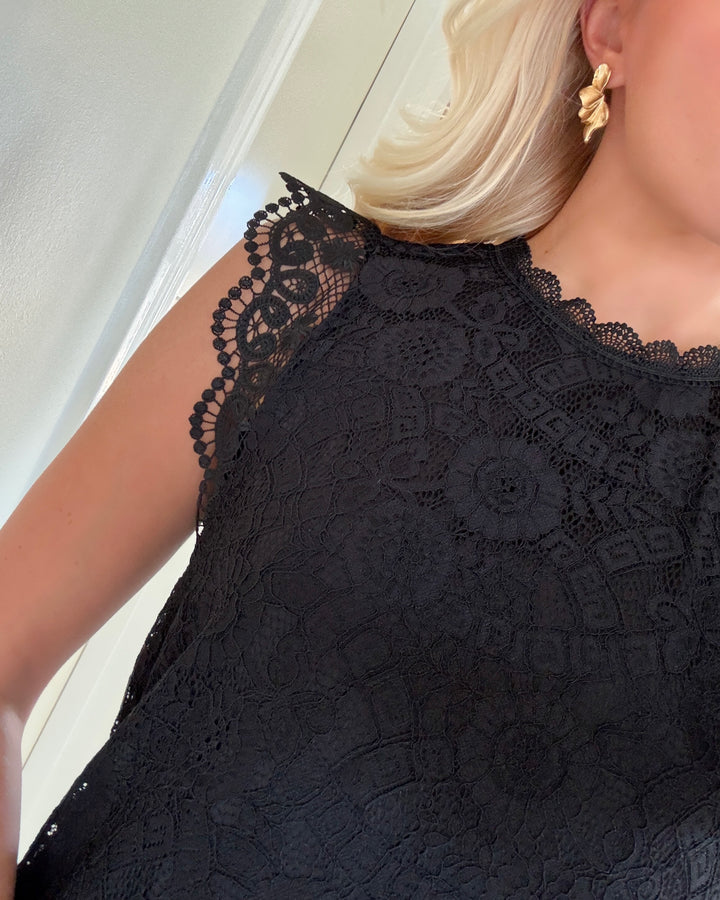 Pieces kjole olline sl lace black