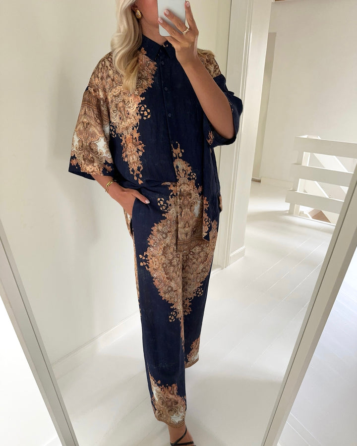 Love&Divine bukser love1176-5 navy/paisley