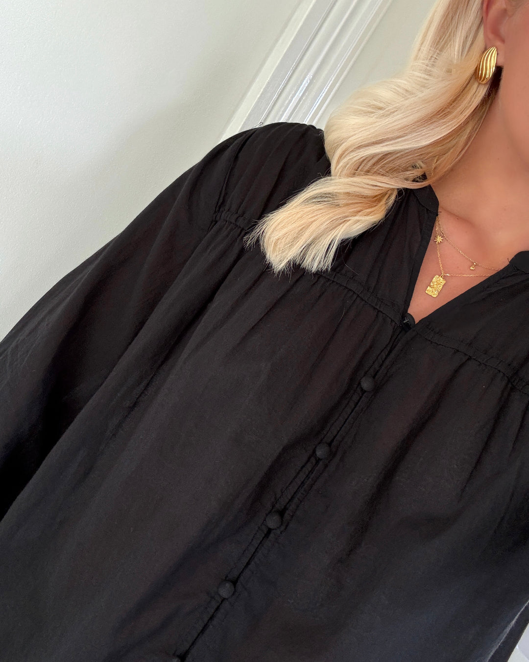 Pieces bluse kenna ls black