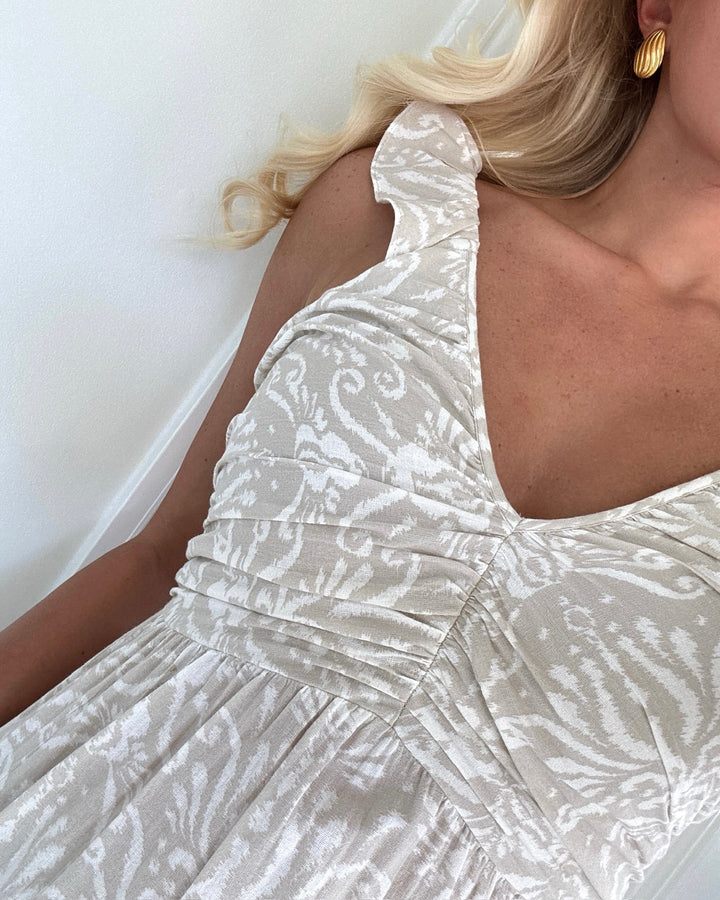 Vero Moda kjole dicthe sl frill ankle pumice stone ally