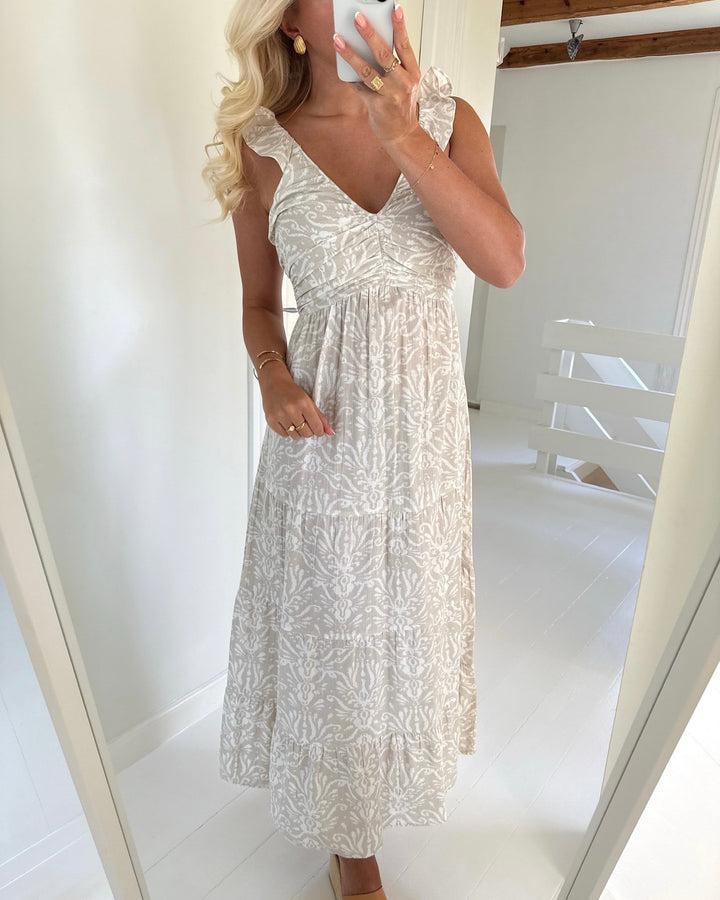 Vero Moda kjole dicthe sl frill ankle pumice stone ally