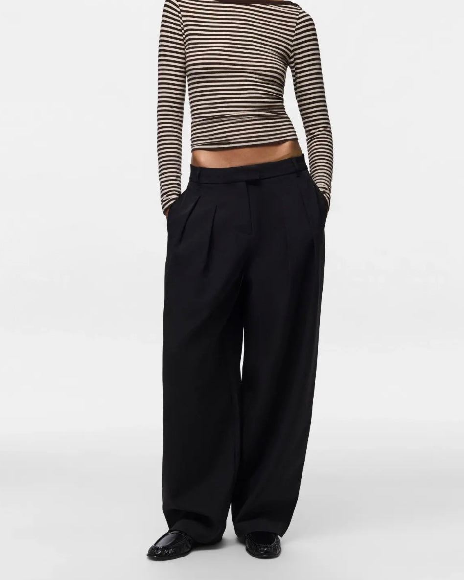 Pieces bukser olivia mw barrel black