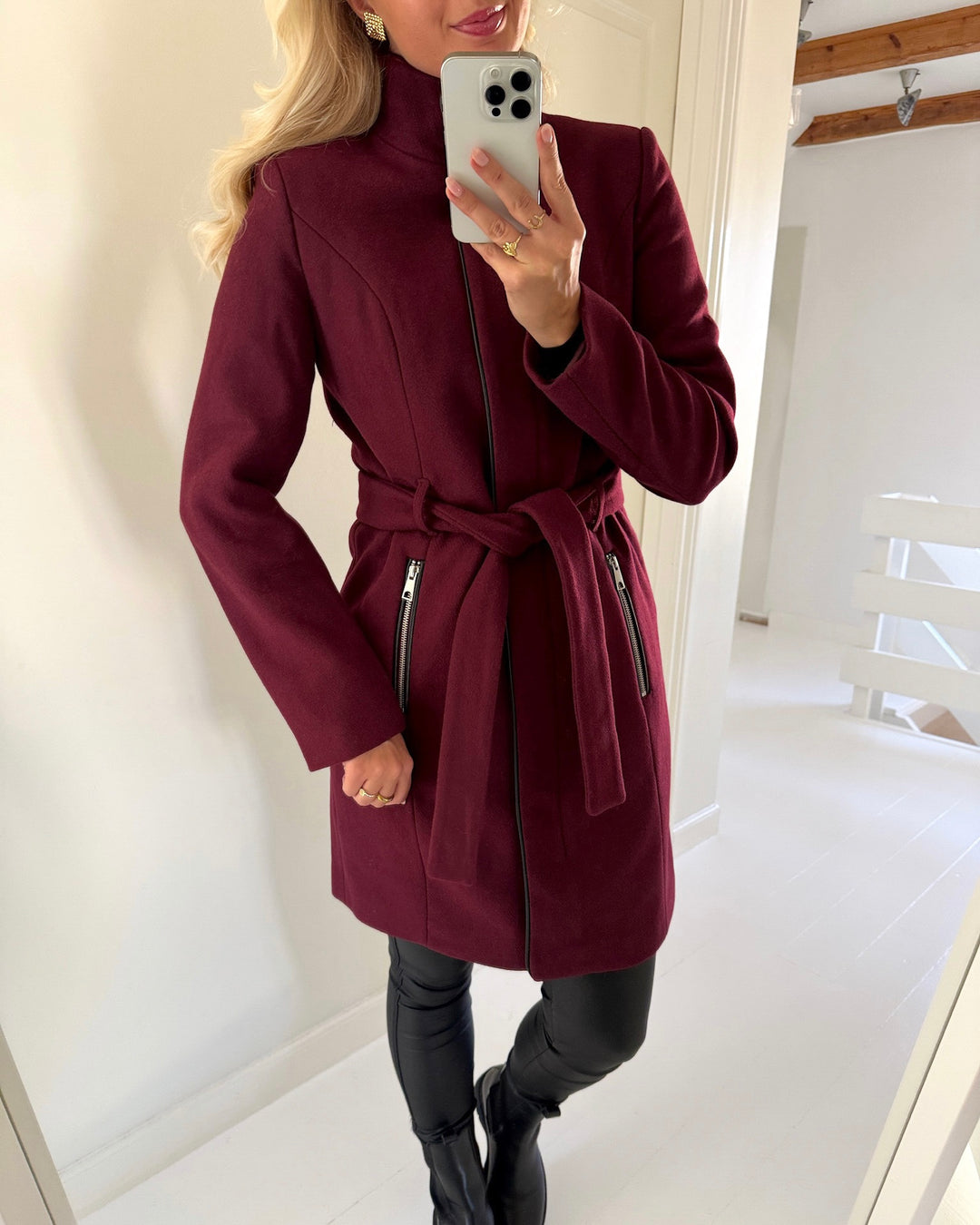 Vero Moda jakke classbessy wool blend windsor wine