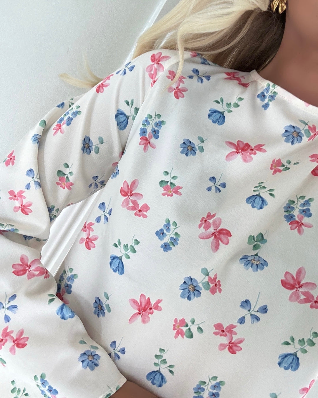 Pieces kjole millie short boatneck wvn d2d cloud dancer/flowers