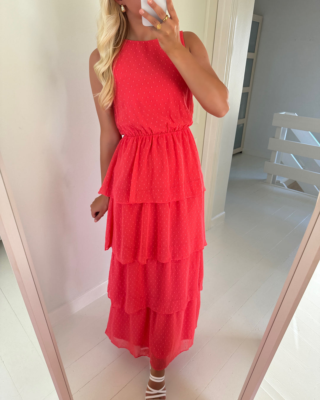 Vero Moda kjole melisa sl layer maxi dress wvn ga cayenne