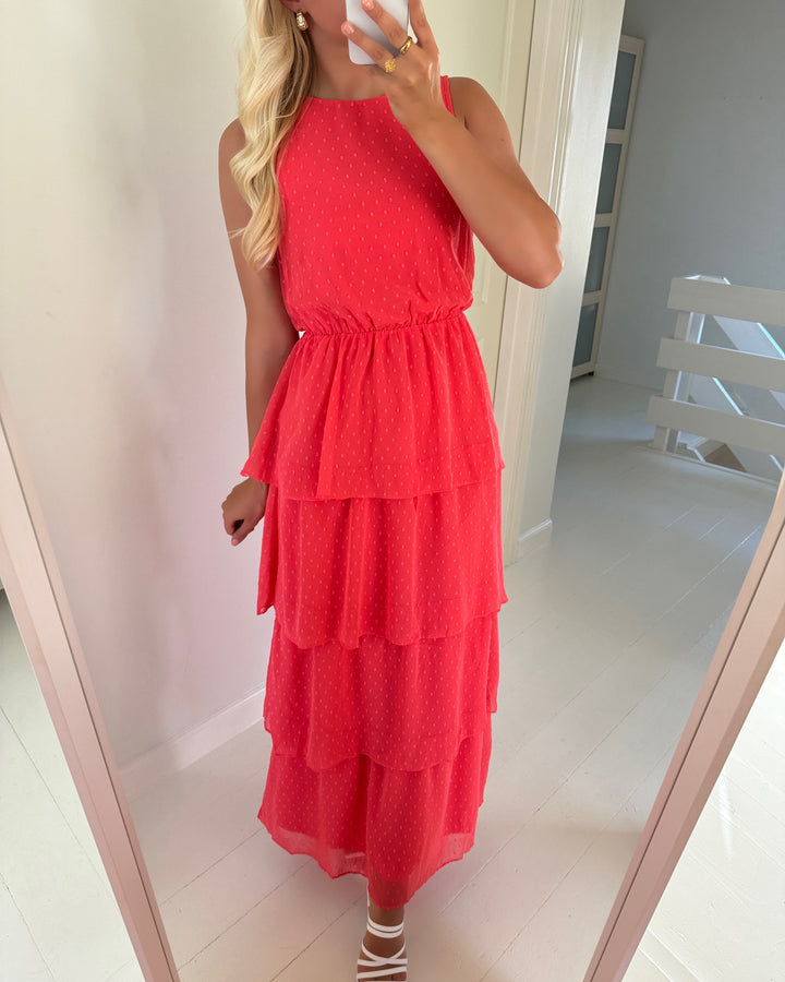 Vero Moda kjole melisa sl layer maxi dress wvn ga cayenne