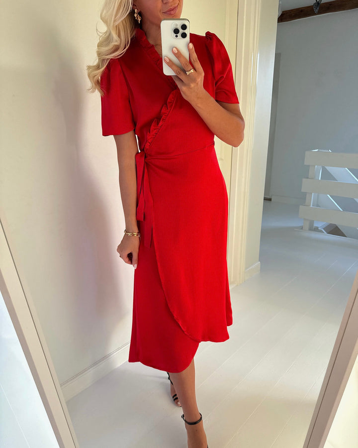 A-View kjole peony red