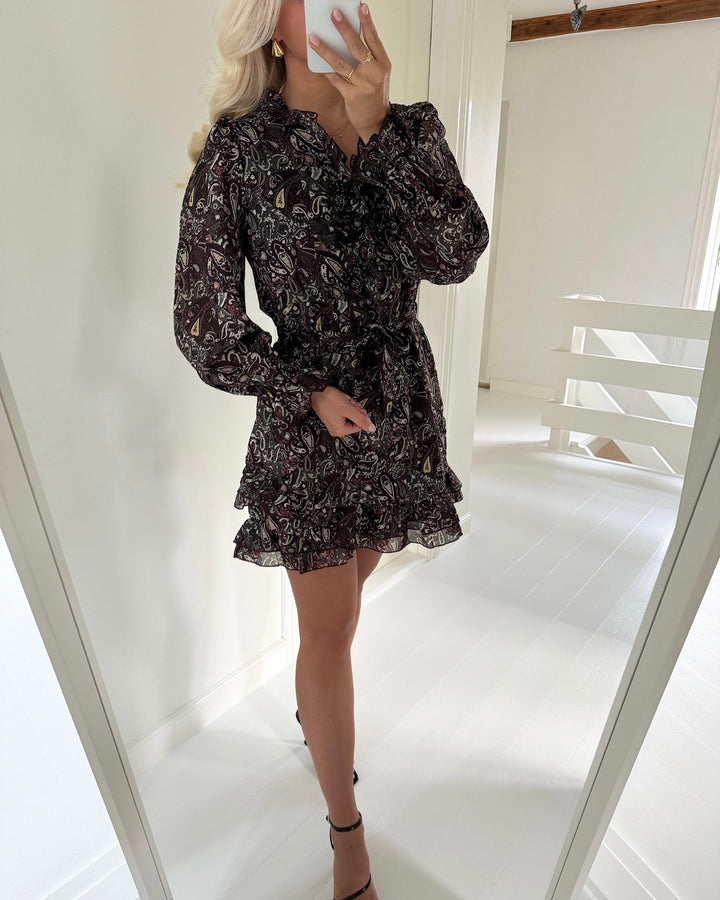 Sister's Point kjole usina-dr bordeaux/paisley