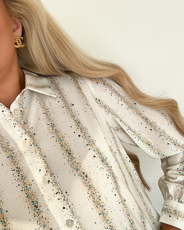Love939 shirt cream/dot