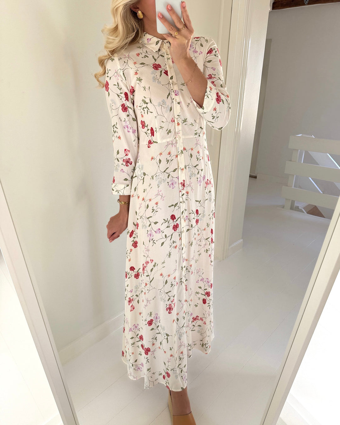 Y.A.S kjole savanna long shirt pristine/botalia - FORUDBESTILLING LEV. UGE 11