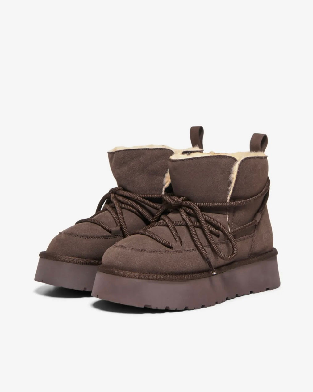 Only støvler fan felicia lace teddy platform bracken