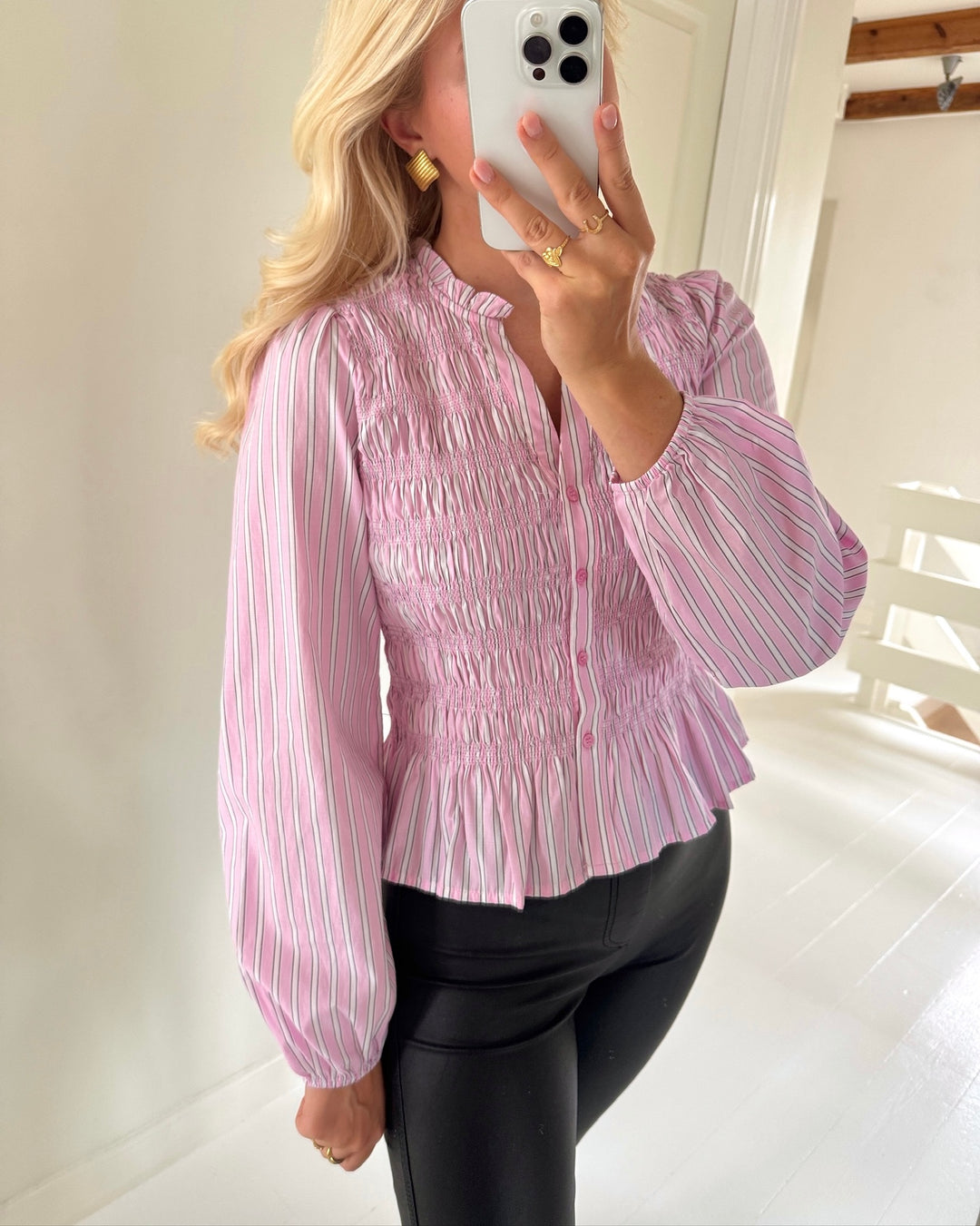Vero Moda bluse emery ls v-neck smock bonbon winetasting