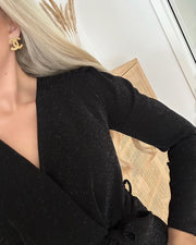 Nasa long sleeve blouse black/sliver