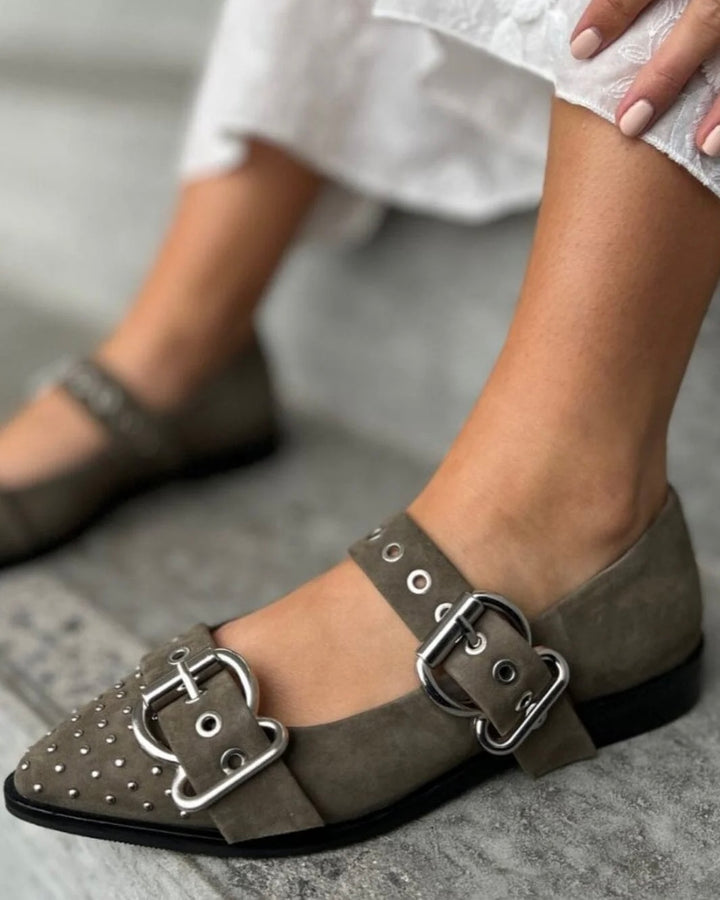 Copenhagen Shoes ballerina future vibes suede green