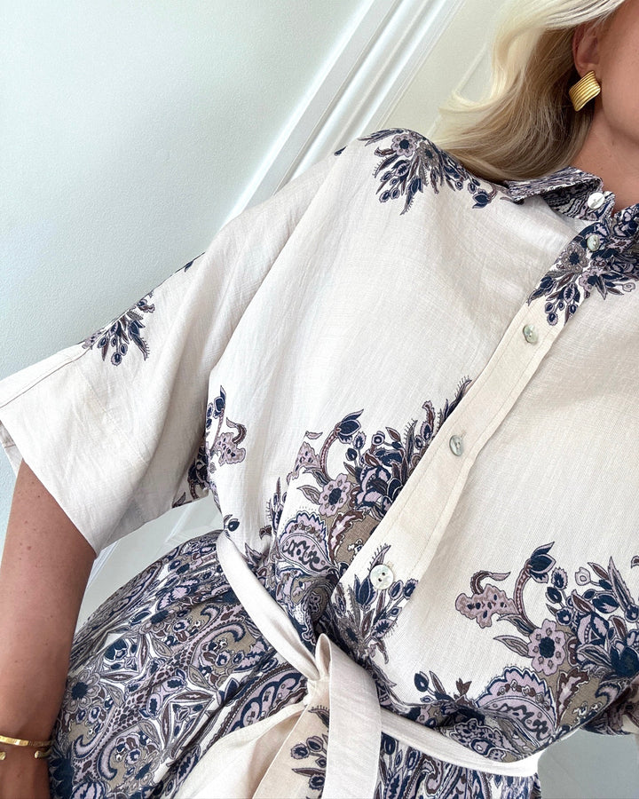 Love&Divine skjortekjole love1554 champagne paisley