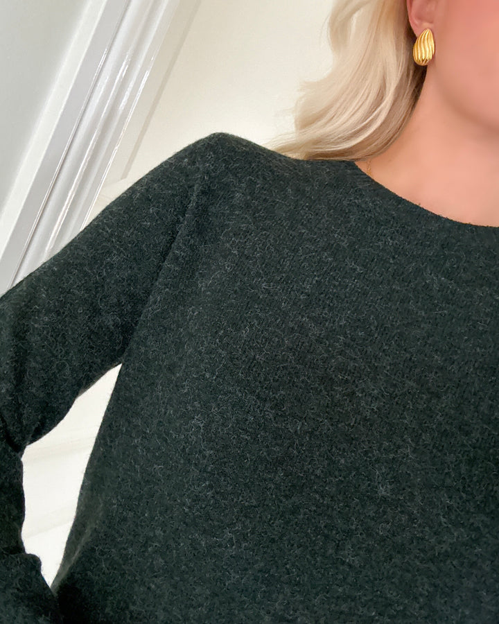 Vero Moda kjole doffy ls o-neck pine grove/melange