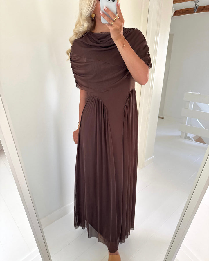 Vero Moda kjole rosetta 2/4 cape chicory coffee