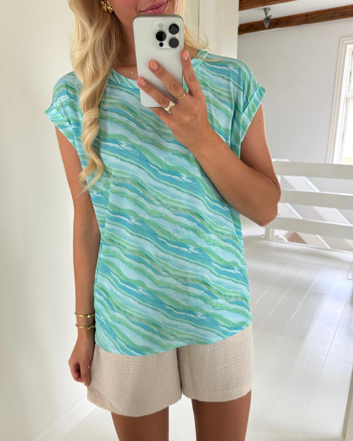 Sister’s Point top low-368 light green/light blue