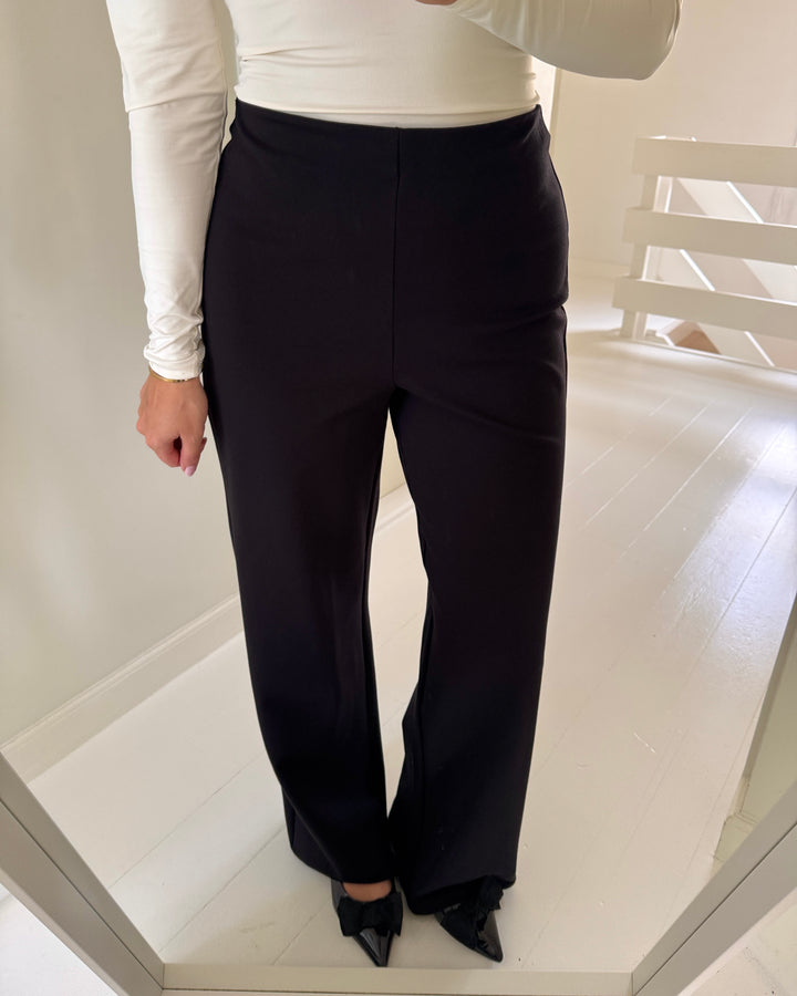 Pieces bukser gunhild hw wide black