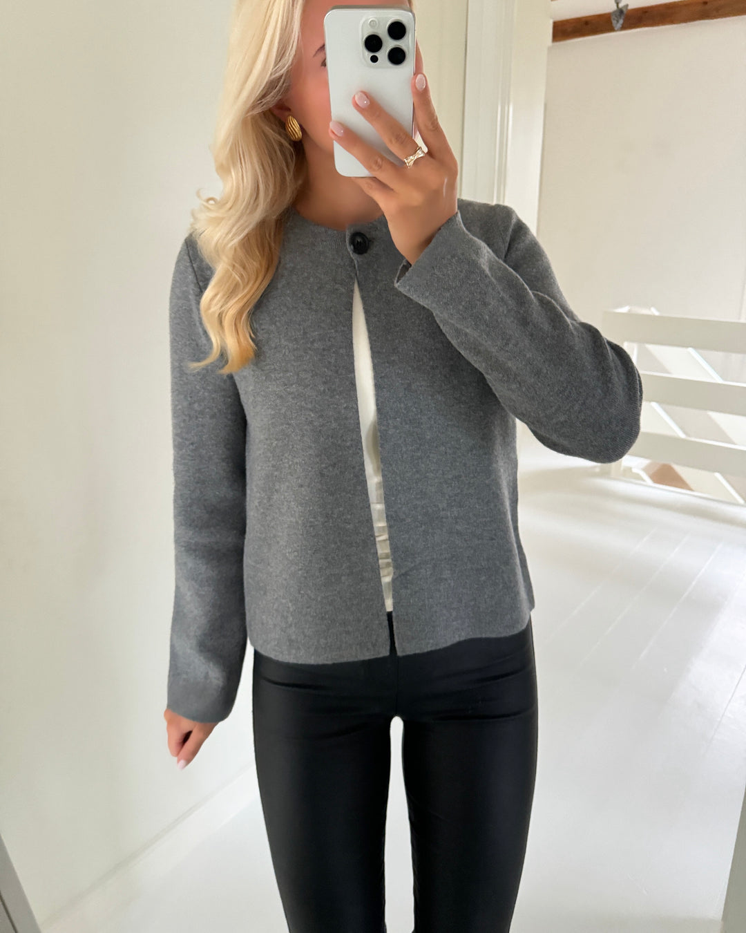 Only cardigan anneli ls knt medium grey melange