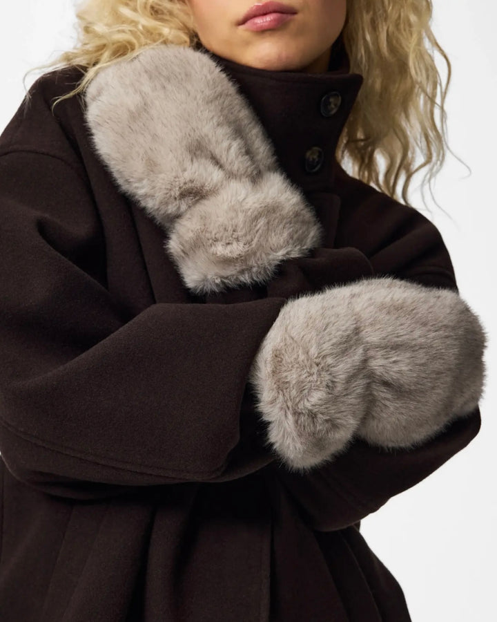 Pieces handsker jutlandia mittens greige