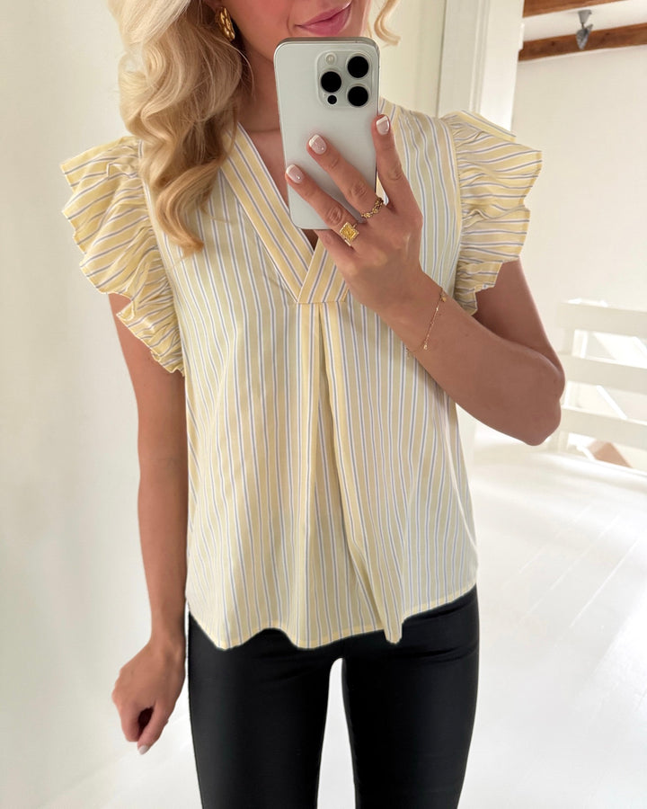 Love&Divine top love1382 banana/stripe