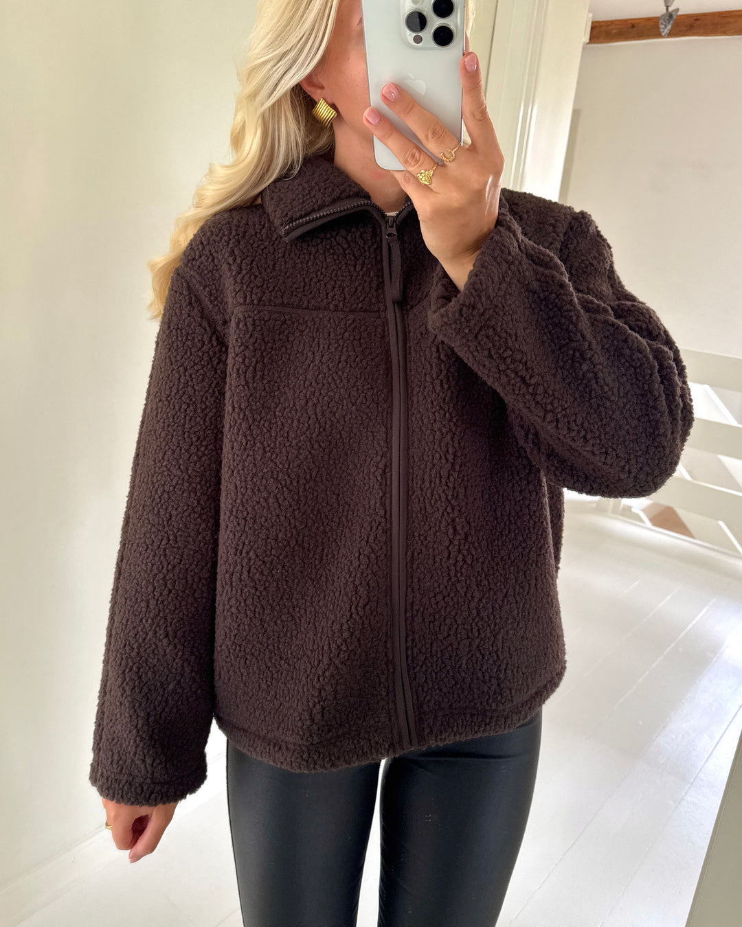 Vero Moda jakke karla teddy chocolate torte
