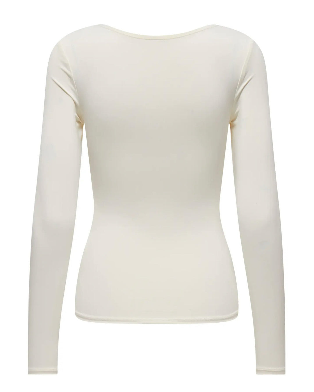Only top ea l/s 2-way deep neck jrs noos cloud dancer