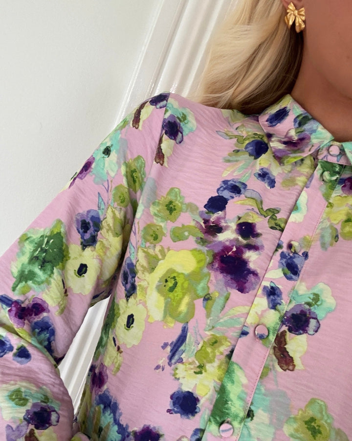 Y.A.S kjole kaya ls shirts s. noos pale lilac/wilma - FORUDBESTILLING LEV. UGE 35
