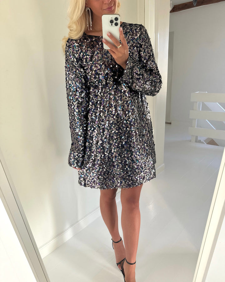 A-View kjole sequin grey