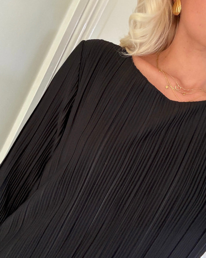 Only kjole pery ls long boat neck black