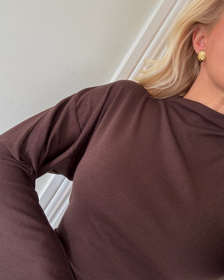 Only bluse estrid ls tie coffee bean