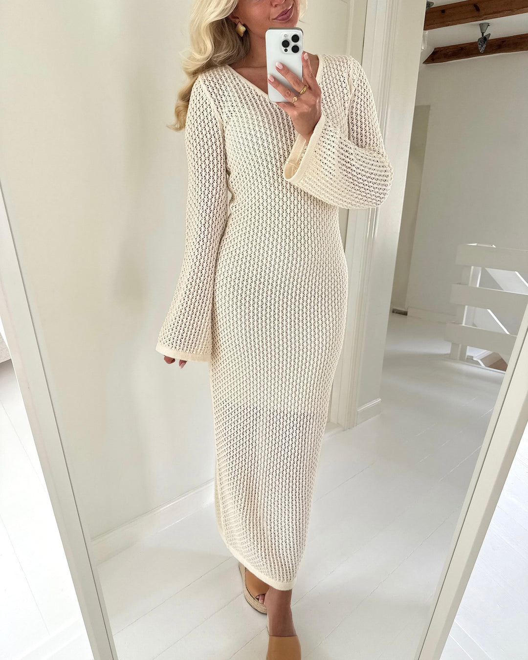 Aware by Vero Moda kjole emma ls ankle birch